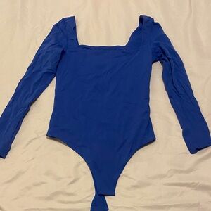 Blue Long Sleeve Bodysuit